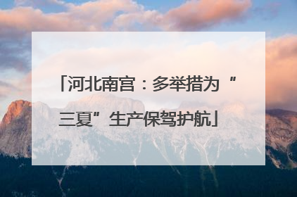 河北南宫：多举措为“三夏”生产保驾护航