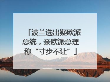 波兰选出疑欧派总统，亲欧派总理称“寸步不让”