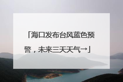 海口发布台风蓝色预警，未来三天天气→