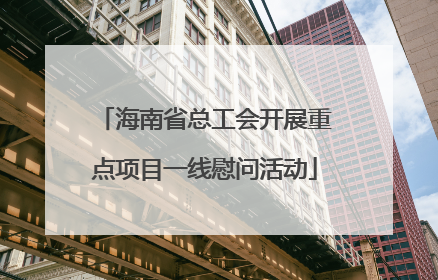 海南省总工会开展重点项目一线慰问活动