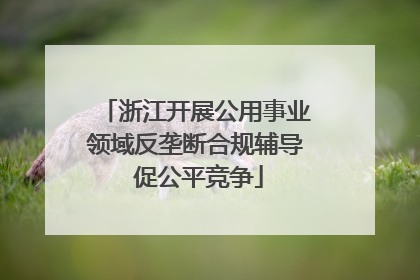 浙江开展公用事业领域反垄断合规辅导 促公平竞争