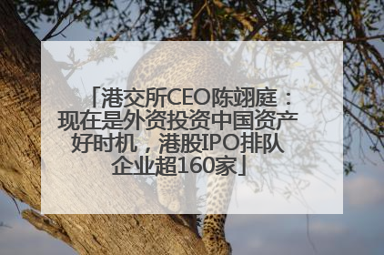 港交所CEO陈翊庭：现在是外资投资中国资产好时机，港股IPO排队企业超160家