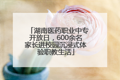 湖南医药职业中专开放日，600余名家长进校园沉浸式体验职教生活