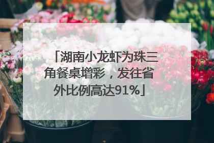 湖南小龙虾为珠三角餐桌增彩，发往省外比例高达91%
