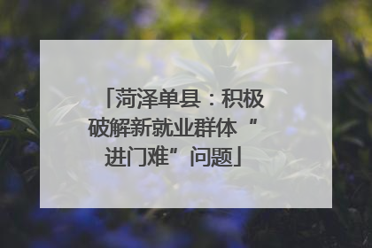 菏泽单县：积极破解新就业群体“进门难”问题