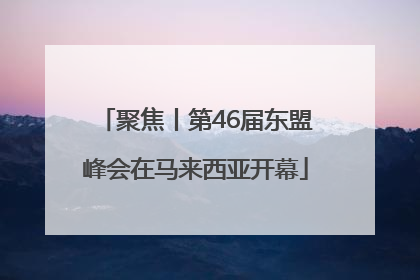 聚焦丨第46届东盟峰会在马来西亚开幕