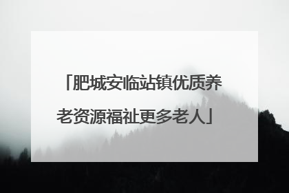 肥城安临站镇优质养老资源福祉更多老人