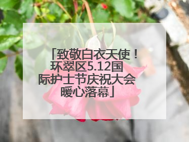 致敬白衣天使！环翠区5.12国际护士节庆祝大会暖心落幕