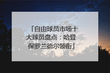 自由球员市场十大球员盘点：哈登保罗兰德尔领衔