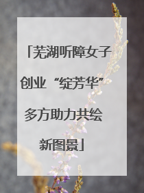 芜湖听障女子创业“绽芳华” 多方助力共绘新图景