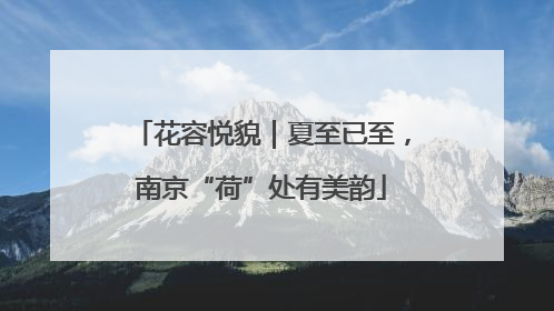 花容悦貌｜夏至已至，南京“荷”处有美韵