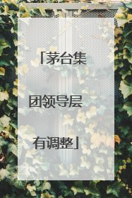 茅台集团领导层有调整