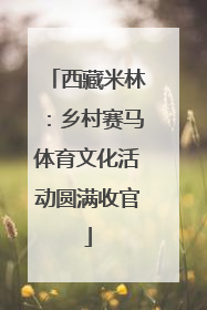 西藏米林：乡村赛马体育文化活动圆满收官
