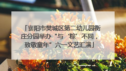 襄阳市樊城区第二幼儿园衡庄分园举办“与‘粽’不同，致敬童年”六一文艺汇演