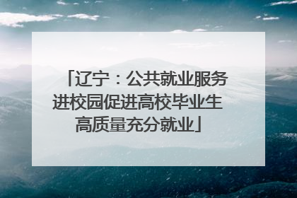 辽宁：公共就业服务进校园促进高校毕业生高质量充分就业