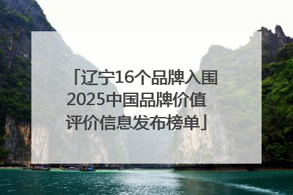 辽宁16个品牌入围2025中国品牌价值评价信息发布榜单