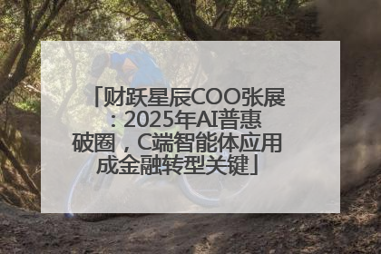 财跃星辰COO张展：2025年AI普惠破圈，C端智能体应用成金融转型关键