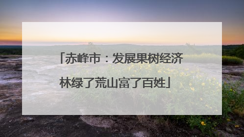 赤峰市：发展果树经济林绿了荒山富了百姓