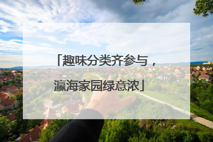 趣味分类齐参与，瀛海家园绿意浓