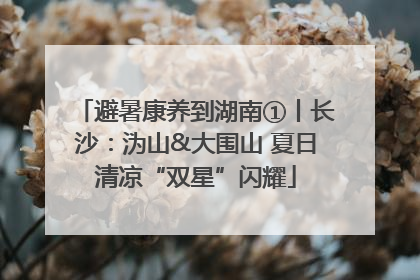 避暑康养到湖南①丨长沙：沩山&大围山 夏日清凉“双星”闪耀