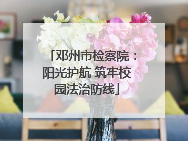 邓州市检察院：阳光护航 筑牢校园法治防线