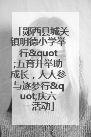 郧西县城关镇明德小学举行"五育并举助成长，人人参与逐梦行"庆六一活动