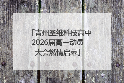 青州圣维科技高中2026届高三动员大会燃情启幕