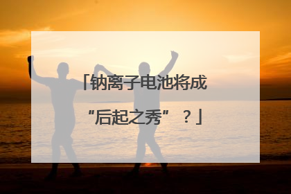 钠离子电池将成“后起之秀”？