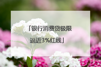 银行消费贷极限逼近3%红线