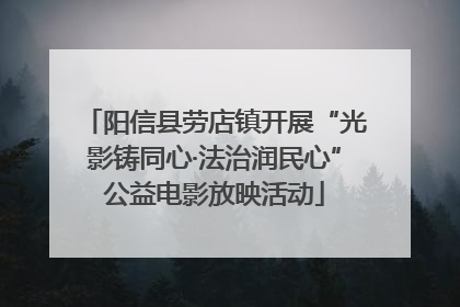 阳信县劳店镇开展“光影铸同心·法治润民心”公益电影放映活动
