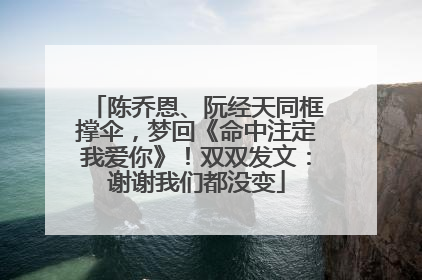 陈乔恩、阮经天同框撑伞，梦回《命中注定我爱你》！双双发文：谢谢我们都没变