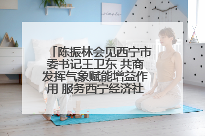陈振林会见西宁市委书记王卫东 共商发挥气象赋能增益作用 服务西宁经济社会高质量发展
