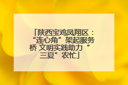 陕西宝鸡凤翔区：“连心角”架起服务桥 文明实践助力“三夏”农忙