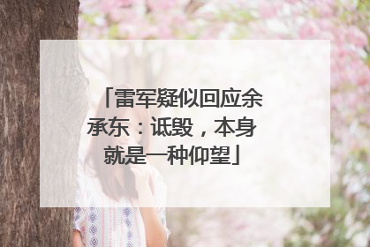 雷军疑似回应余承东：诋毁，本身就是一种仰望