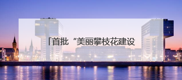 首批“美丽攀枝花建设优秀案例”发布 原来攀枝花是这样越变越美的