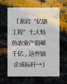 龙岩“亿链工程”七大特色农业产值破千亿，这些镇企成标杆→