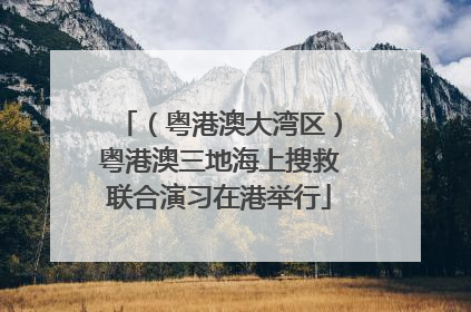 （粤港澳大湾区）粤港澳三地海上搜救联合演习在港举行
