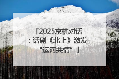 2025京杭对话：话剧《北上》激发“运河共情”