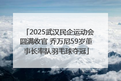 2025武汉民企运动会圆满收官 乔万尼59岁董事长率队羽毛球夺冠