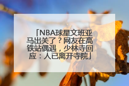 NBA球星文班亚马出关了？网友在高铁站偶遇，少林寺回应：人已离开寺院